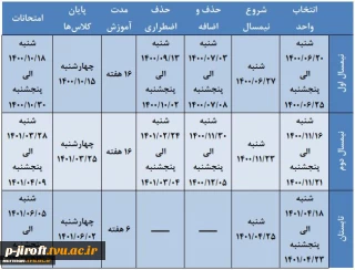 تقویم آموزشی